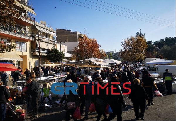 Κοροναϊός : Συνωστισμός σε λαϊκή αγορά της Θεσσαλονίκης