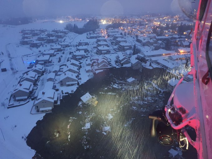 Νορβηγία : Μεγάλη κατολίσθηση κατέστρεψε τμήμα χωριού κοντά στο Όσλο – Τουλάχιστον 5 τραυματίες [εικόνες]