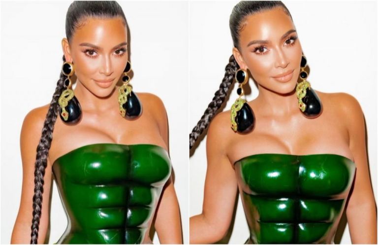 Κιμ Καρντάσιαν: Το χριστουγεννιάτικο φόρεμα που θύμισε Χαλκ και Χελωνονιντζάκια- Είχε κορσέ με ενσωματωμένους κοιλιακούς