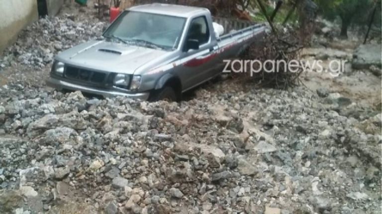 Κακοκαιρία στα Χανιά : Παρασύρθηκε κτηνοτρόφος με το αυτοκίνητό του