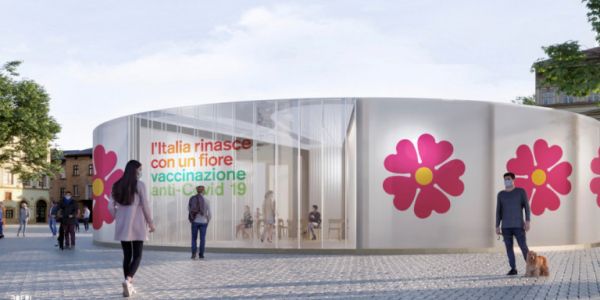 Σε ντιζαϊνάτα περίπτερα διάσημου αρχιτέκτονα θα εμβολιαστούν οι Ιταλοί – Συμβολίζουν την αναγέννηση