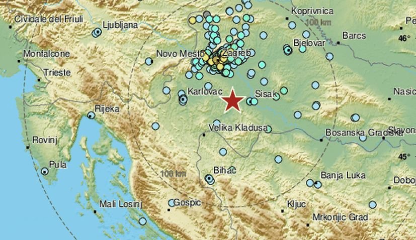 Κροατία: Ισχυρός σεισμός 5,2 Ρίχτερ στα κεντρικά της χώρας