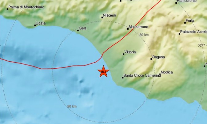 Ιταλία : Ισχυρός σεισμός 4,8 Ρίχτερ στη Σικελία