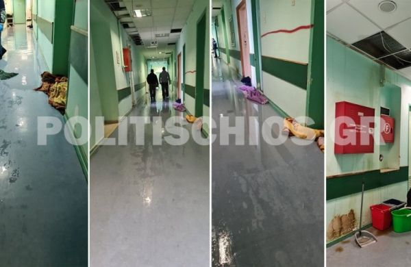 Προβλήματα στο νοσοκομείο Χίου από την έντονη βροχόπτωση – Νερά σε θαλάμους και χειρουργεία