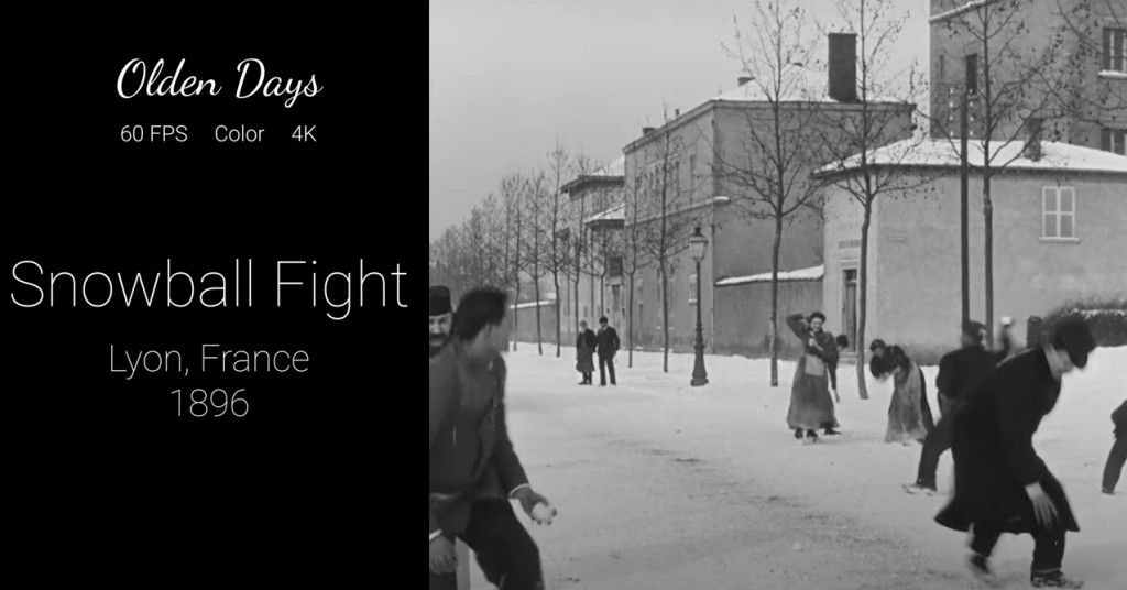 Xιονοπόλεμος: Βίντεο του 1896 γίνεται έγχρωμο με τεχνητή νοημοσύνη