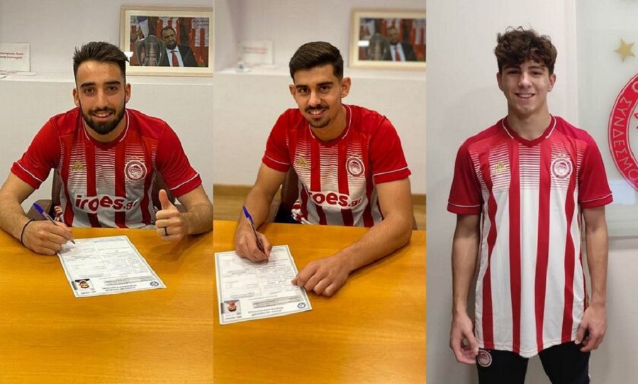 Ολυμπιακός : Υπέγραψαν επαγγελματικά συμβόλαια οι Φρέρης, Χρήστου και Σταυρόπουλος