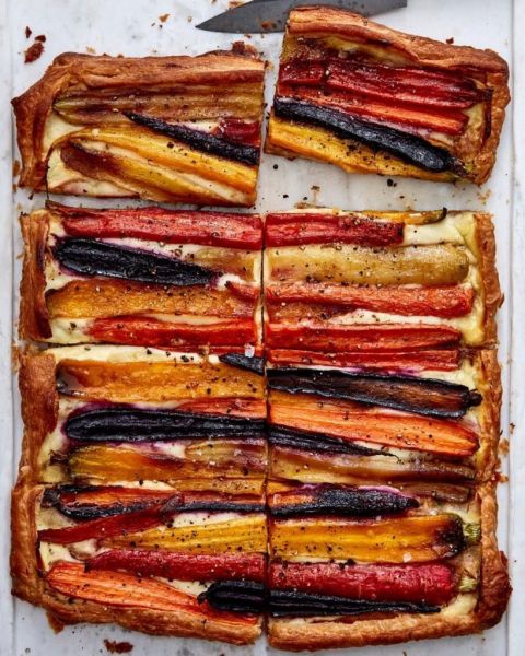 Τάρτα με καρότα και φέτα