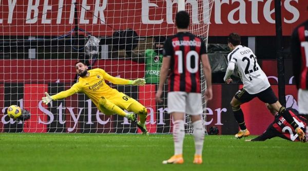 Μίλαν – Γιουβέντους : «Κρύφτηκε» η μπάλα και την εμφάνισε ο Κιέζα στα δίχτυα για το 0-1