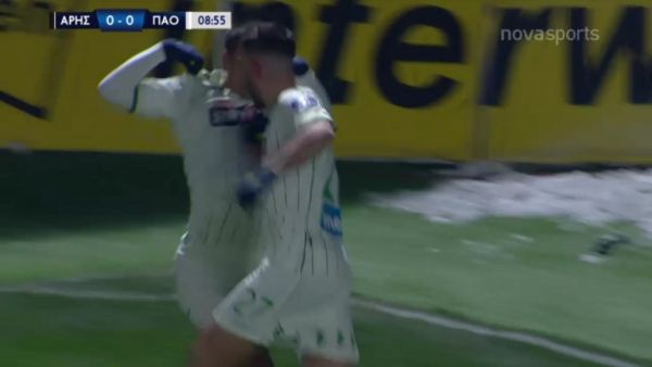 Άρης – Παναθηναϊκός : Ο Καμπετσής σκοράρει σε κενή εστία για το 0-1