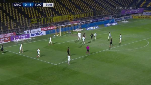 Άρης – Παναθηναϊκός : Το δοκάρι του Μαντσίνι