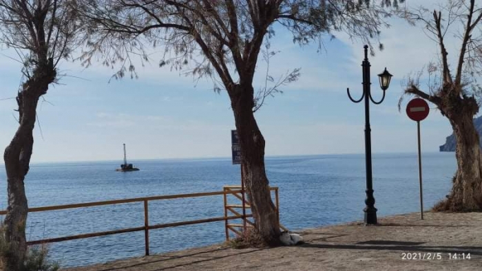 Βυθομέτρηση στη Σκάλα Ερεσού για το έργο της άρσης διάβρωσης της παραλίας