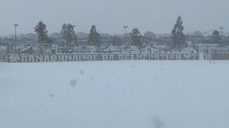 Παναθηναϊκός : Ματαιώθηκε η προπόνηση στο χιονισμένο Κορωπί