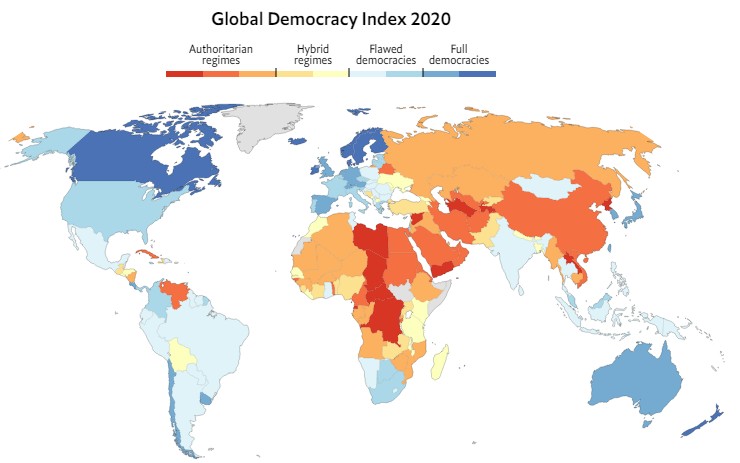 Economist : Βαριά «ασθενής» η Δημοκρατία εν μέσω πανδημίας - Η θέση της Ελλάδας