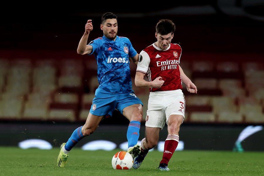 61% κατοχή μπάλας στο ημίχρονο ο Ολυμπιακός μέσα στο Emirates