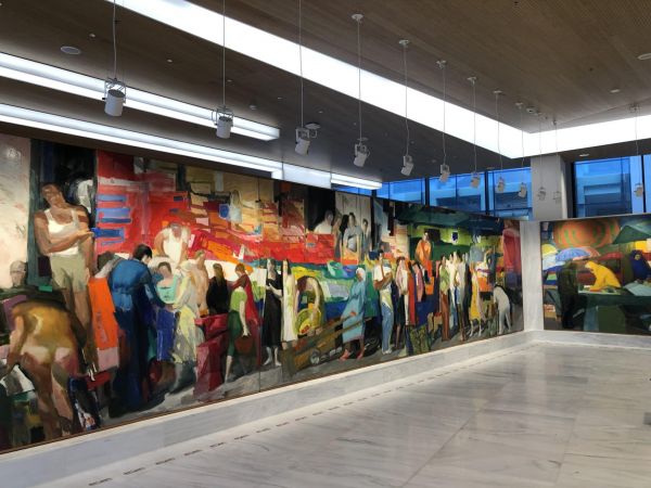 Το τεράστιο έργο του Τέτση που υποδέχεται το κοινό στην Εθνική Πινακοθήκη