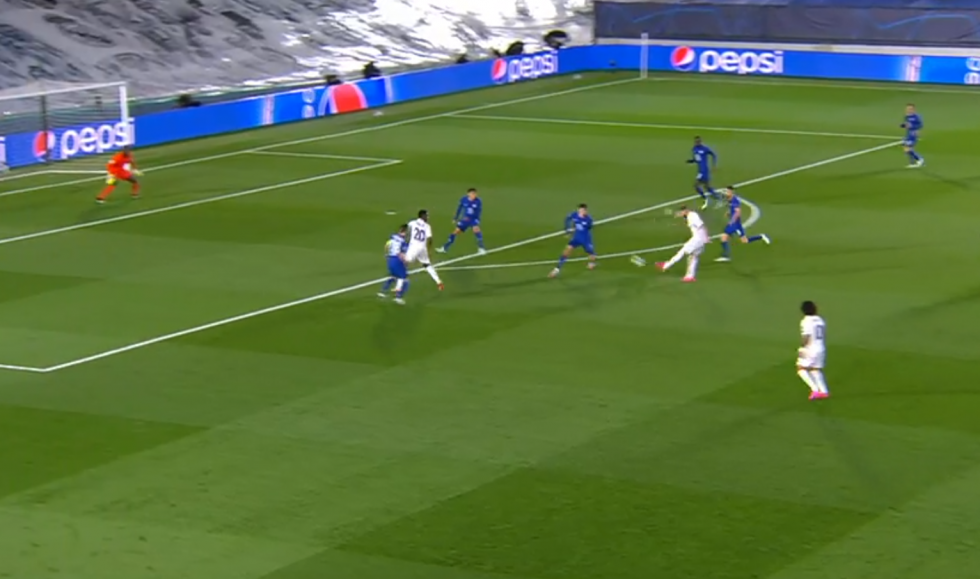 Ρεάλ Μαδρίτης – Τσέλσι: Το δοκάρι του Μπενζεμά (vid)