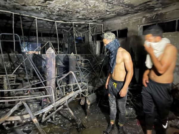 Ιράκ: Σοκαριστικές εικόνες από την φονική πυρκαγιά σε νοσοκομείο covid – 82 νεκροί