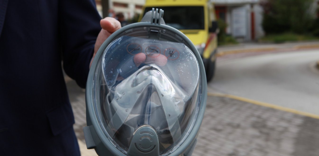 Κοροναϊός: Η πρώτη μικροβιοκτόνος μάσκα στο νοσοκομείο Πτολεμαΐδας