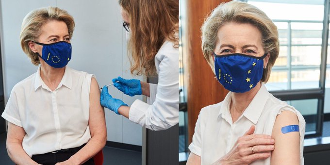 Κοροναϊός: Εμβολιάστηκε η Ούρσουλα Φον Ντερ Λάιεν - Αύριο θα εμβολιαστεί η Μέρκελ