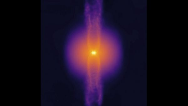 Ένα άστρο γεννιέται σε θεαματική προσομοίωση από υπερυπολογιστή