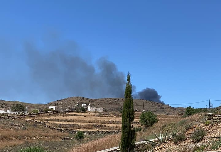 Φωτιά στην Κέα - Έρχονται ενισχύσεις από Λαύριο