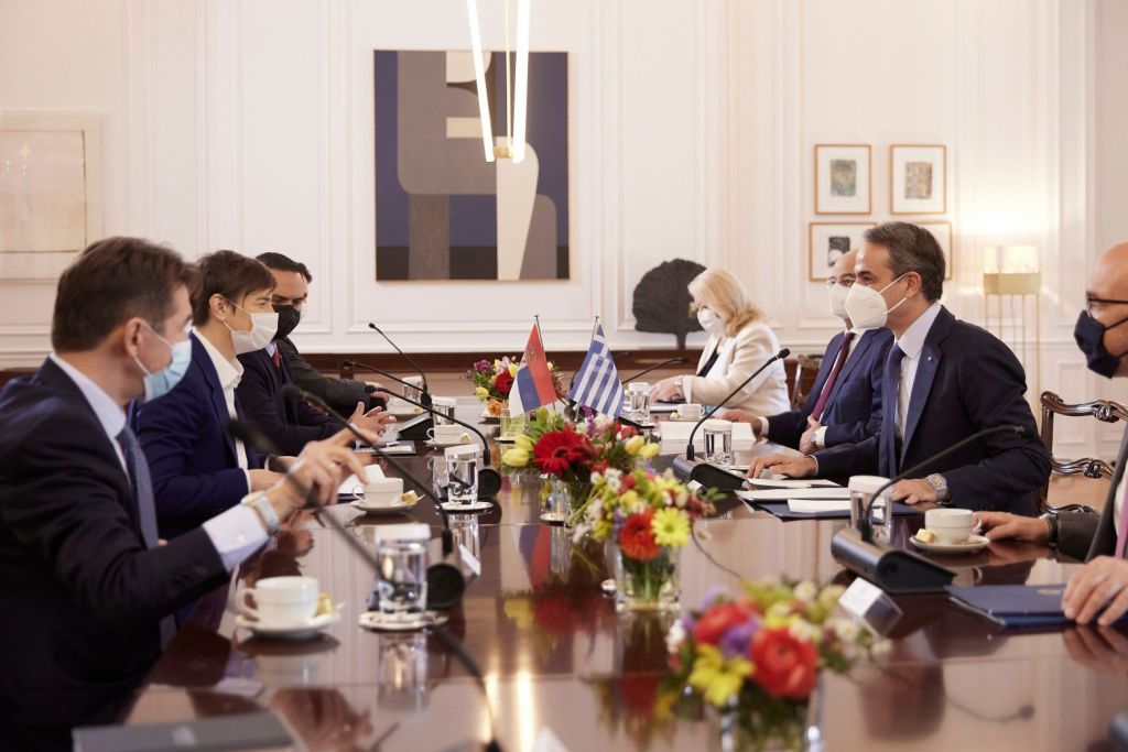 Μητσοτάκης σε Άννα Μπρνάμπιτς: Η Ελλάδα είναι έτοιμη να υποδεχτεί Σέρβους τουρίστες