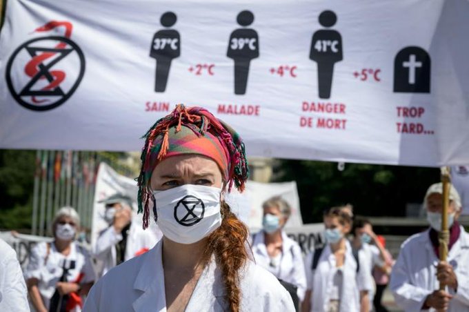 Γενεύη: «Δεν υπάρχει εμβόλιο κατά της κλιματικής αλλαγής» – Διαδήλωση γιατρών που ζητούν άμεσες δράσεις