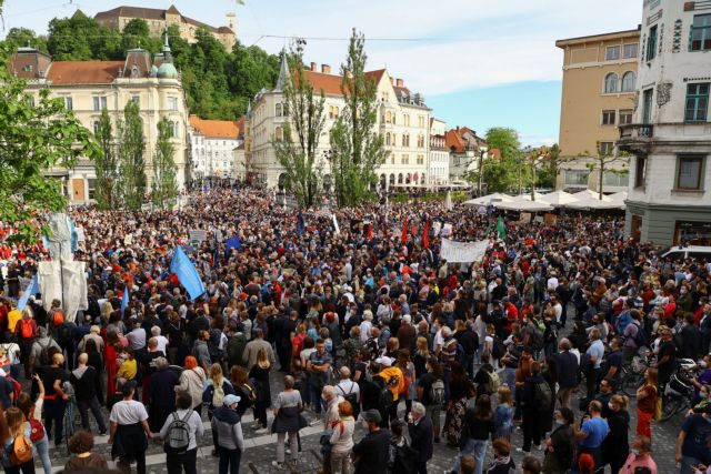 Σλοβενία: Νέα διαδήλωση κατά του πρωθυπουργού - Απαιτούν την παραίτησή του