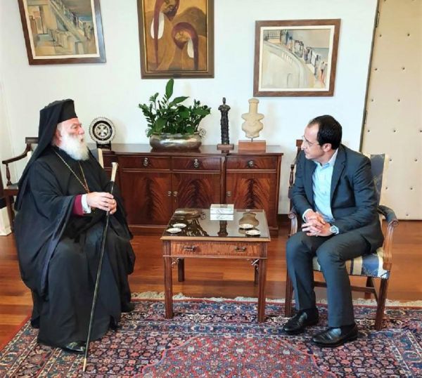 Συνάντηση Χριστοδουλίδη με τον Πατριάρχη Αλεξανδρείας – Το ενδιαφέρον του Σίσι για την ελληνική παροικία της Αιγύπτου