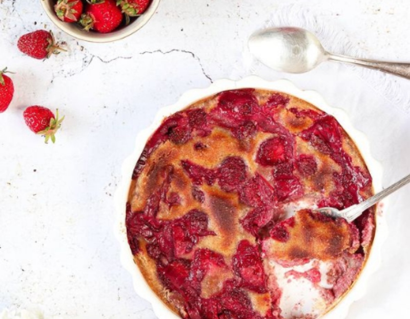 Συνταγή για γαλλικό κλαφουτί με φράουλες