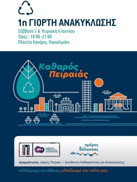 Πρώτη Γιορτή Ανακύκλωσης στον Πειραιά στις «Ημέρες Θάλασσας 2021»