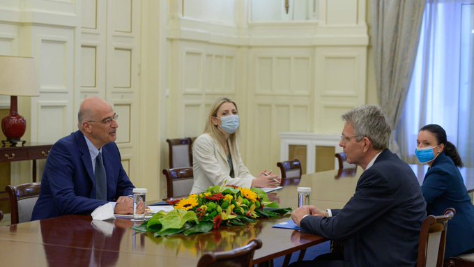 Δένδιας – Πάιατ: Συζήτησαν για Αν. Μεσόγειο και Δυτικά Βαλκάνια