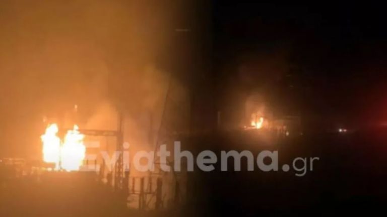 Βραχυκύκλωμα και φωτιά σε υποσταθμό της ΔΕΗ στο Αργυρό Εύβοιας