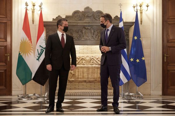 Συνάντηση Μητσοτάκη – Μπαρζανί με μήνυμα προς Τουρκία