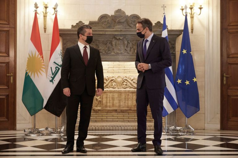 Συνάντηση Μητσοτάκη – Μπαρζανί με μήνυμα προς Τουρκία