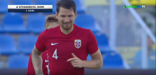 Ο Στράντμπεργκ μειώνει για τη Νορβηγία σε 1-2 (vid)
