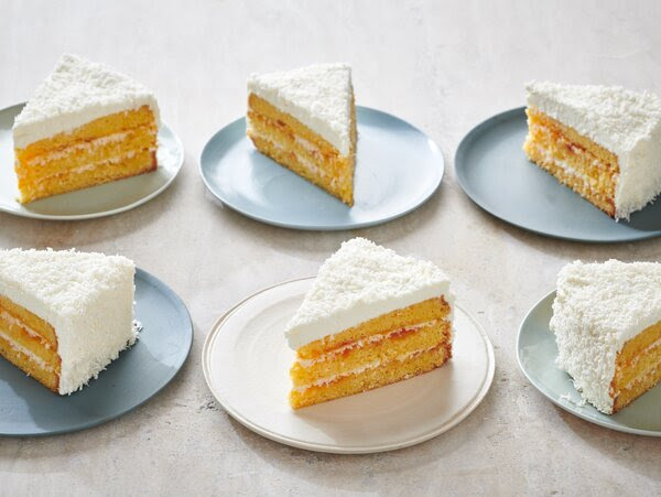 Ρετρό κέικ με καρύδα και βερίκοκο