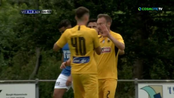 Σουτ του Μπακάκη και 1-0 η ΑΕΚ (vid)