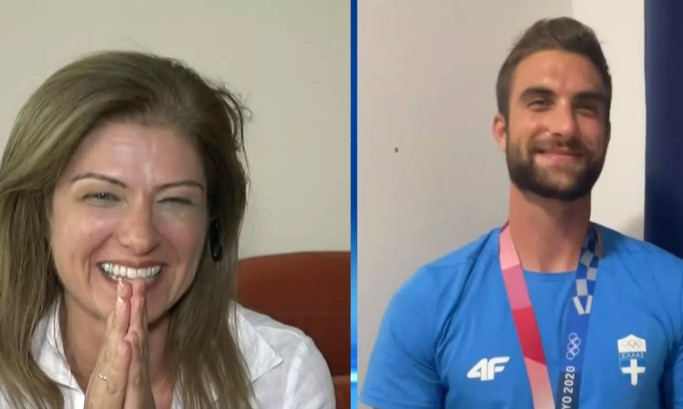 Συγκινητική στιγμή – Η συνάντηση του χρυσού Ολυμπιονίκη Στέφανου Ντούσκου με τη μητέρα του στον «αέρα»