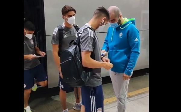 Η άφιξη του Ολυμπιακού στην Bakcell Arena