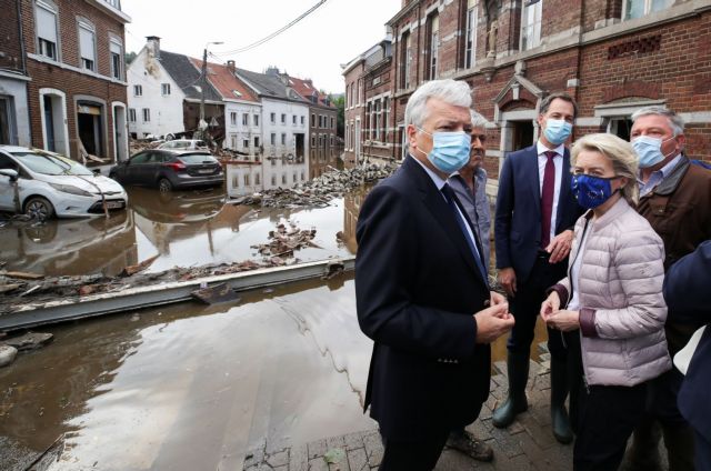 Βέλγιο – πλημμύρες: Στις πληγείσες περιοχές η Λάιεν – «Η Ευρώπη είναι μαζί σας»