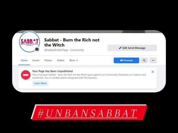 #Unbansabbat: «Έριξαν» τη σελίδα της φεμινιστικής ομάδας Sabbat στο Facebook