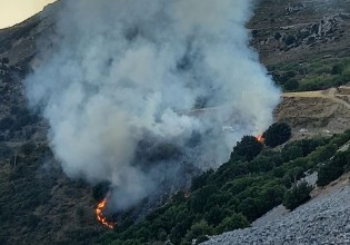 Λασίθι – Φωτιά σε χαμηλή βλάστηση – Στον δρόμο προς την Κερά