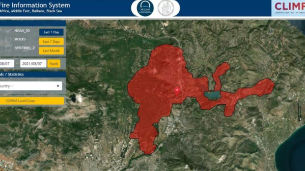 Φωτιές - Πόσα στρέμματα κάηκαν σε Αττική και Εύβοια [Χάρτης]