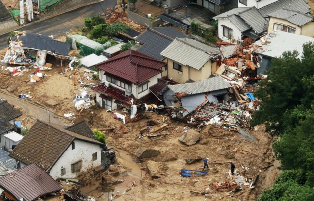 Ιαπωνία - Πλημμύρες και κατολισθήσεις - «Βούλιαξε» και η Χιροσίμα