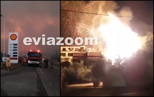 Βίντεο-σοκ από την πύρινη κόλαση στην Εύβοια -  «Θα καούν όλα τα σπίτια, ελάτε τώρα»