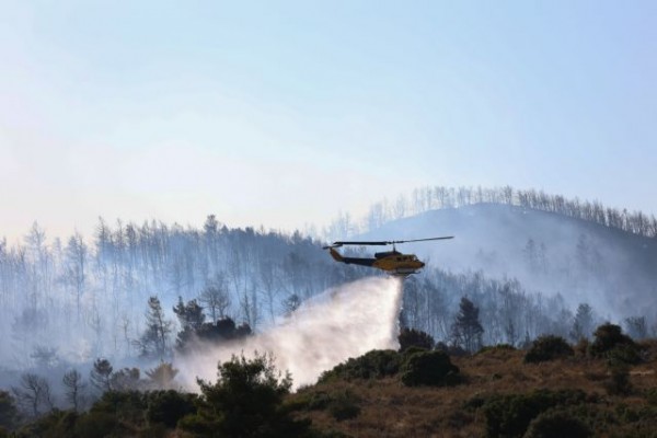 Σε εξέλιξη η φωτιά στην Κορυφή Ηλείας – Δεν απειλείται ο οικισμός