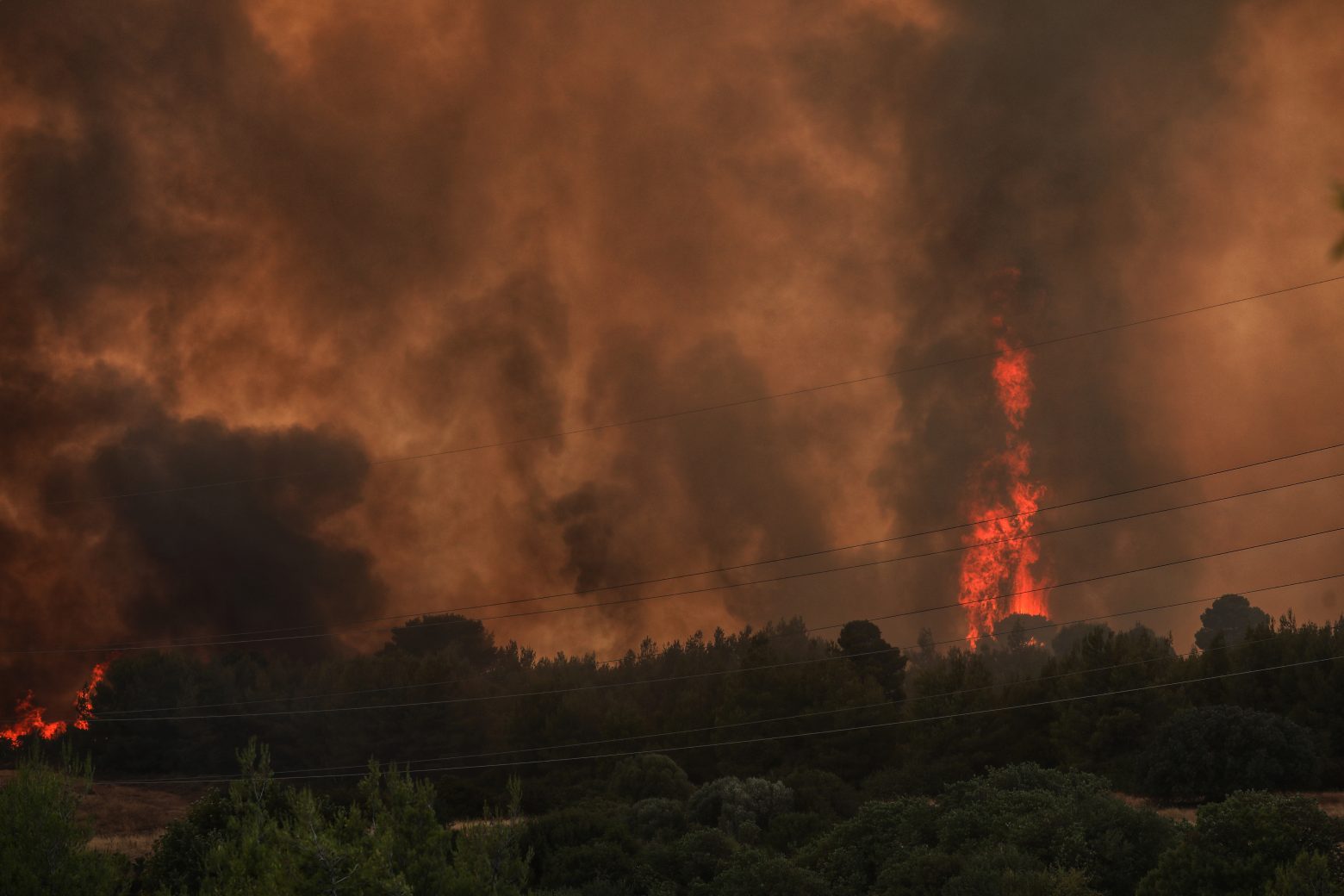 Φωτιά στη Βαρυμπόμπη - Εκκενώνεται οικισμός - Νέο μήνυμα από το 112