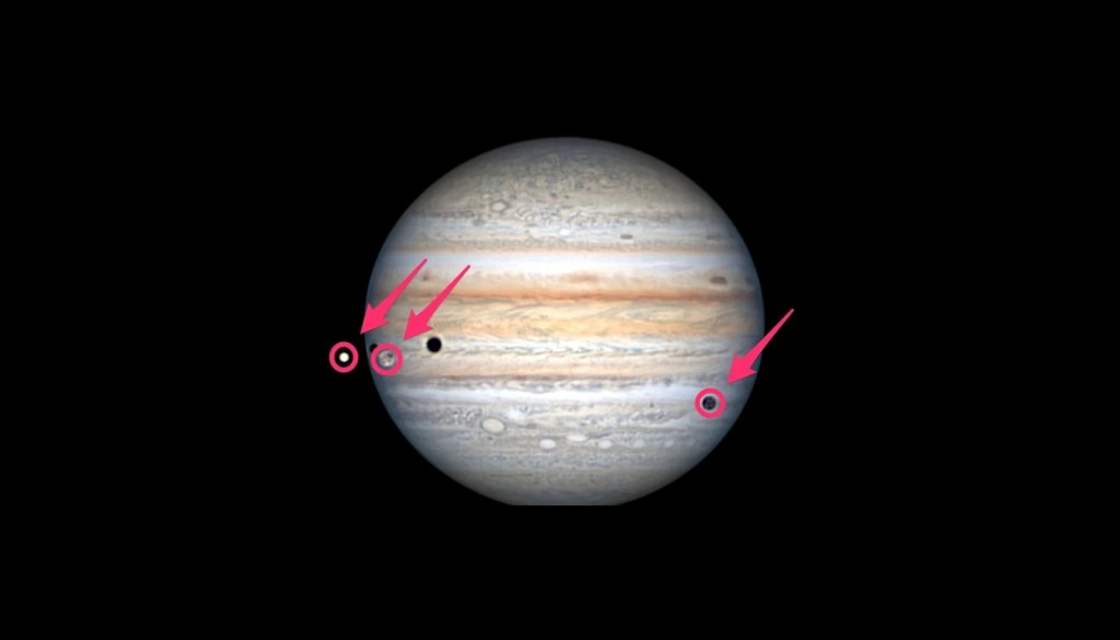 Θεαματικό βίντεο καταγράφει τριπλή έκλειψη στον Δία
