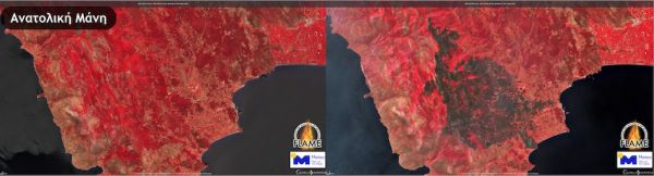 Φωτιές – Οι Δορυφορικές Εικόνες απεικονίζουν το μέγεθος της καταστροφής